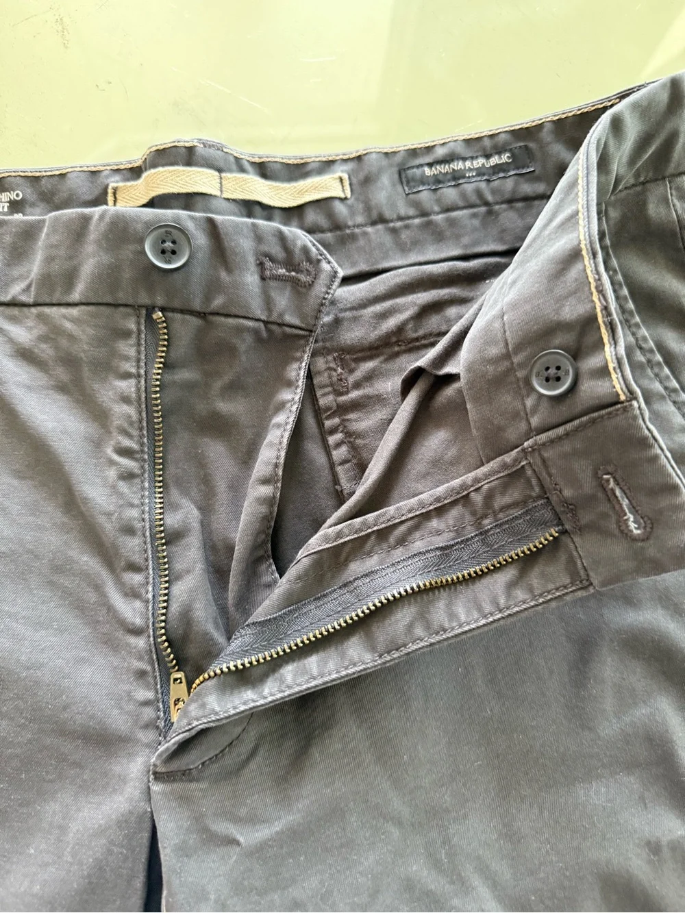 Banana Republic Men's Chinos in Charcoal Black